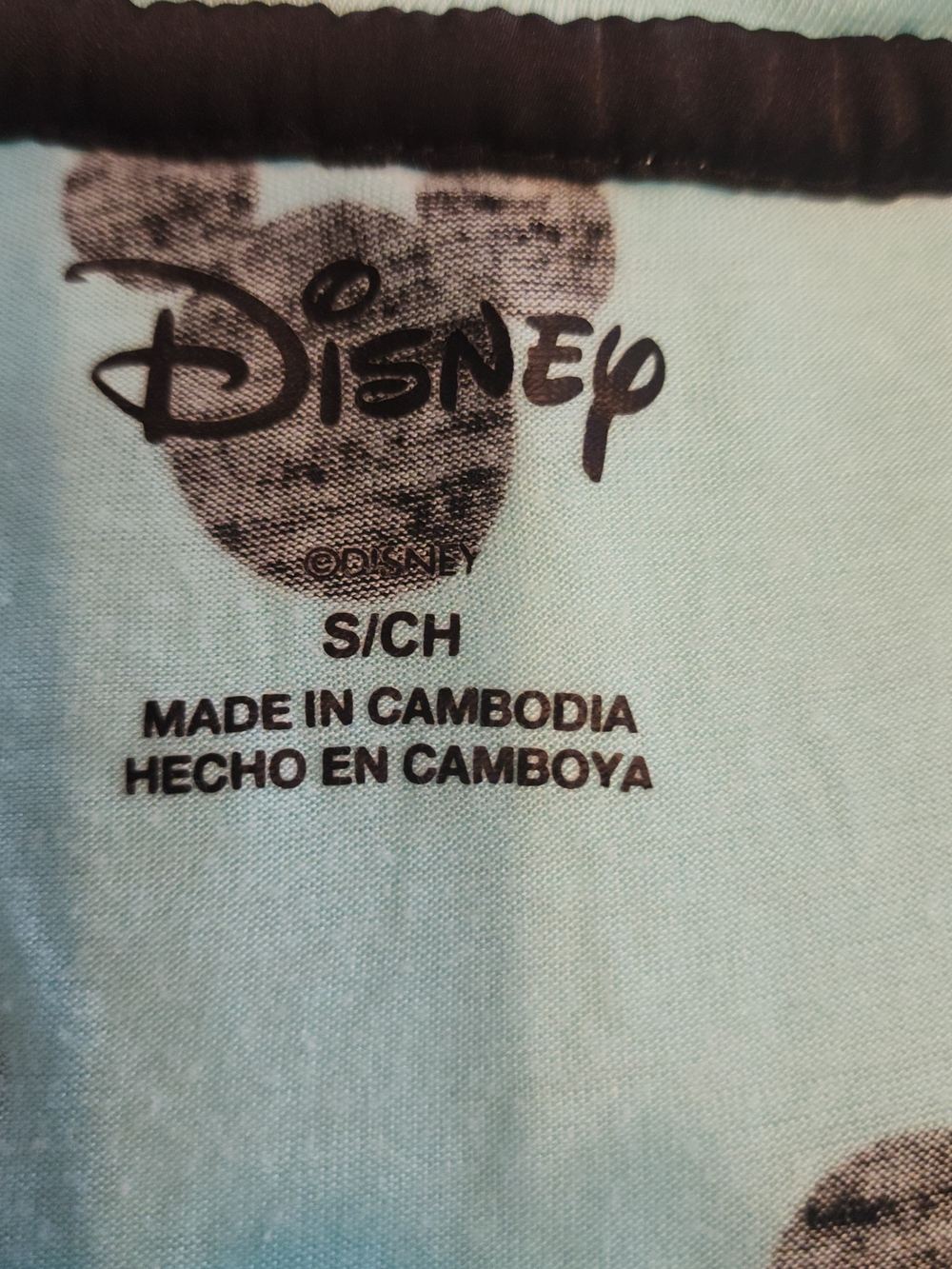 Disney Mint Green and Black Mickey Mouse Short Pajama Set Size S [V2] - Picture 4 of 10